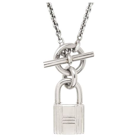 hermes lock necklace